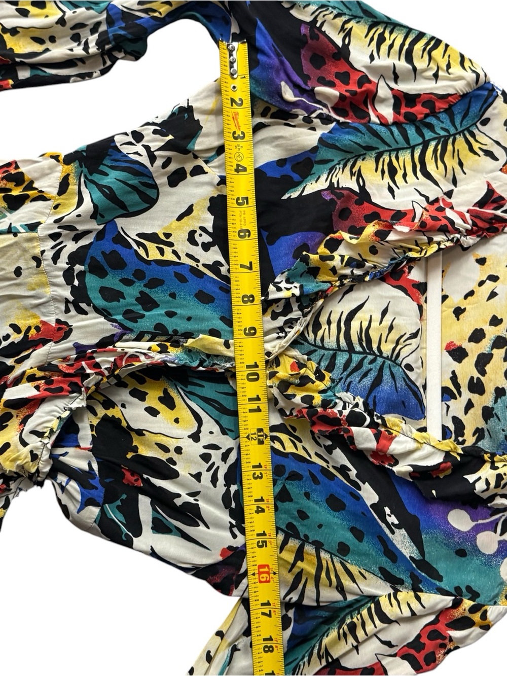 The Kooples Sport Summer in Honolulu Tropical Animal Print Ruffle Wrap Dress, 2 - Picture 8 of 15